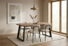 Стол LOFT LUX RADIAL-200, раздвижной 200(290)х105, ДУБ ВЕЛЛИНГТОН/ЧЕРНЫЙ